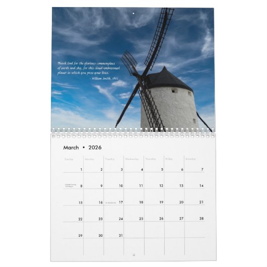 Een Wolkenkalender voor 2025 met Quotes & Beschrij Kalender (Mar 2026)