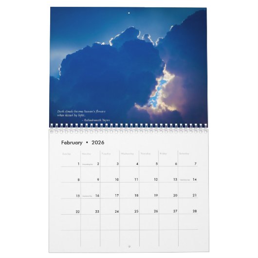 Een Wolkenkalender voor 2025 met Quotes & Beschrij Kalender (Feb 2026)