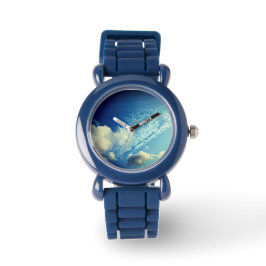 Een wolkenkrabber horloge