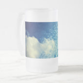 Een wolkenkrabber matglas bierpul (Voorkant links)