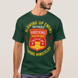 Een wolkenveteraan Militaire en Combat Engineer Gi T-shirt