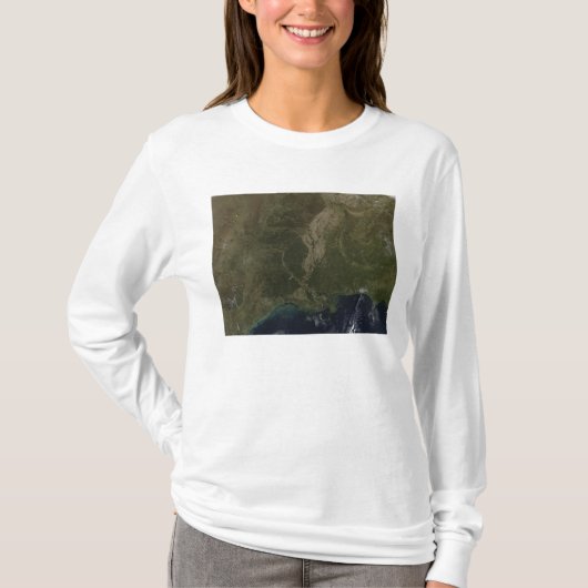 Een wolkenvrij uitzicht van de Verenigde Staten in T-shirt (Voorkant)