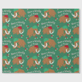 Een wollig koel-koel-eend-mammie gepatterd hebben cadeaupapier (Vlak)