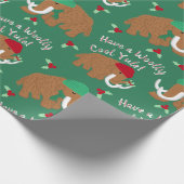 Een wollig koel-koel-eend-mammie gepatterd hebben cadeaupapier (Hoek)