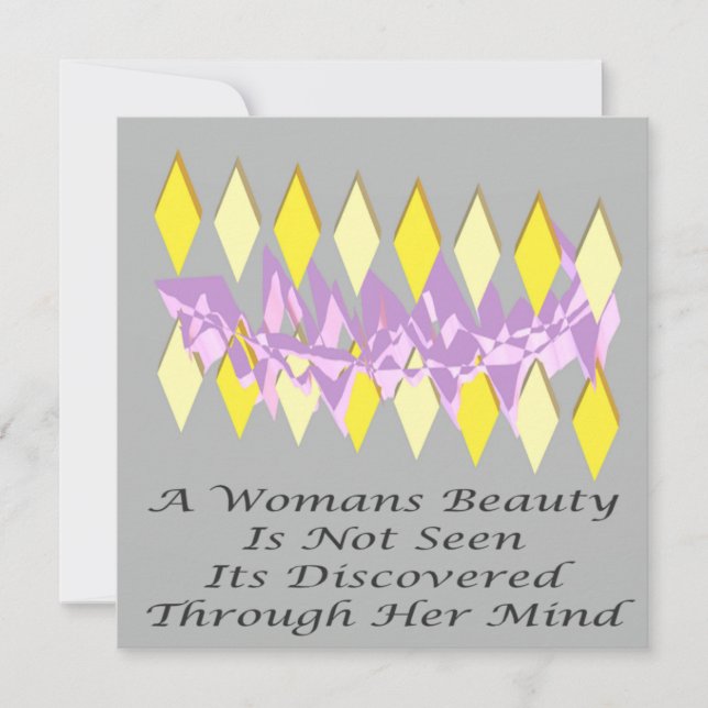 Een Womans Beauty berichtgedicht functie (Voorkant)