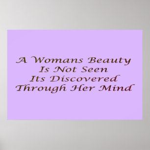 Een Womans Beauty berichtgedicht functie Banner Poster