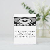 Een Womans Beauty berichtgedicht functie Briefkaart (Staand voorkant)