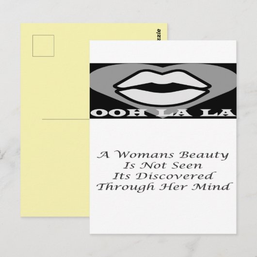 Een Womans Beauty berichtgedicht functie Briefkaart (Voorkant / Achterkant)