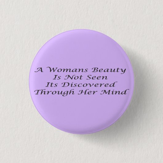 Een Womans Beauty berichtgedicht functie Compact M Ronde Button 3,2 Cm (Voorkant)