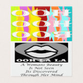 Een Womans Beauty berichtgedicht functie Kaart (Buitenkant ongevouwen)