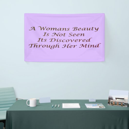 Een Womans Beauty berichtgedicht functie Spandoek (Beurs)