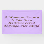 Een Womans Beauty berichtgedicht functie Spandoek (Horizontaal)