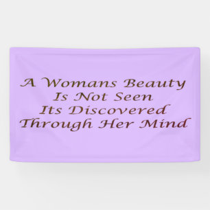 Een Womans Beauty berichtgedicht functie Spandoek