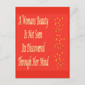 Een Womans Beauty-berichtgedicht inspireert Briefkaart (Voorkant)