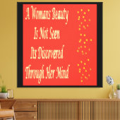 Een Womans Beauty-berichtgedicht inspireert Canvas Afdruk (Insitu (Woonkamer))