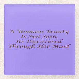 Een Womans Beauty-berichtgedicht inspireert Glazen Onderzetter