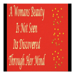 Een Womans Beauty-berichtgedicht inspireert Perfect Poster