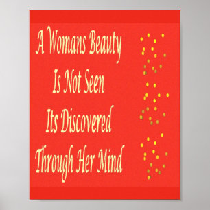 Een Womans Beauty-berichtgedicht inspireert Poster