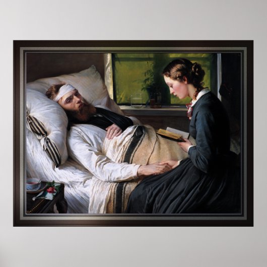 Een Wonde Deense soldaat, Elisabeth Baumann Poster (Voorkant)