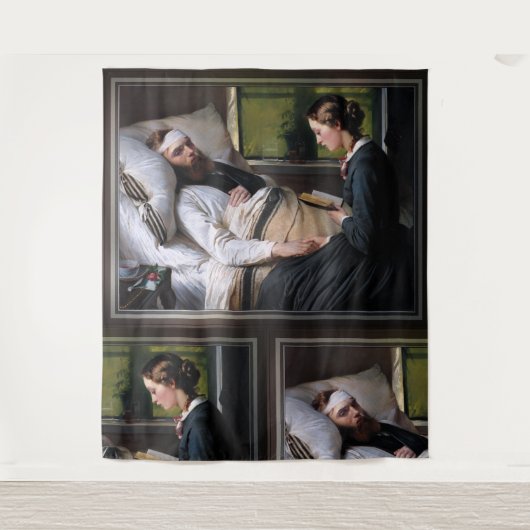 Een Wonde Deense soldaat, Elisabeth Baumann Wandkleed (Voorkant)