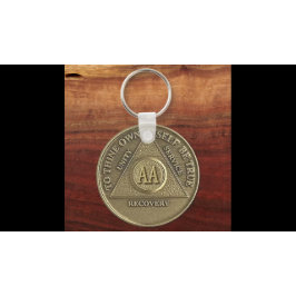 Een Wonder Gebeurde CUSTOM DATE Sober Een Munt Sleutelhanger