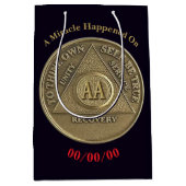 Een wonder gebeurde op CUSTOM DATE nuchter op een Medium Cadeauzakje (Voorkant)