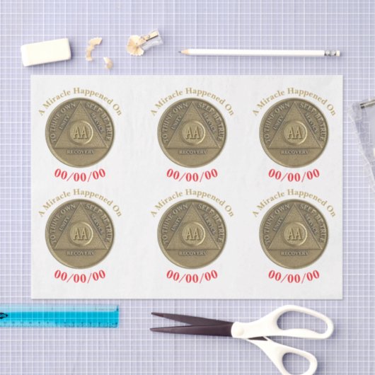 Een wonder gebeurde op CUSTOM DATE nuchter op een  Tissuepapier (Craft)