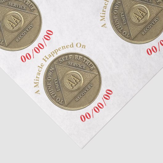 Een wonder gebeurde op CUSTOM DATE nuchter op een Tissuepapier (Detail)