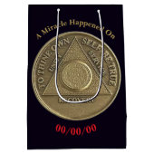 Een wonder gebeurde op CUSTOM DATE nuchtere blanco Medium Cadeauzakje (Achterkant)