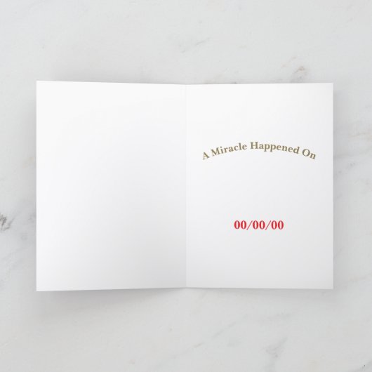 Een wonder gebeurde op een AANGEPASTE DATUM op een Kaart (Binnen)
