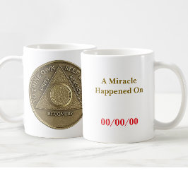 Een wonder is gebeurd op Aangepaste datum Nuchtere Koffiemok