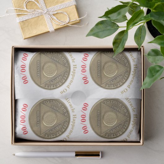 Een wonder is gebeurd op AANGEPASTE DATUM Nuchtere Tissuepapier (Geschenk)