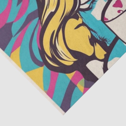 Een Wonderland Popart Decoupage Paper Tissuepapier (Detail)