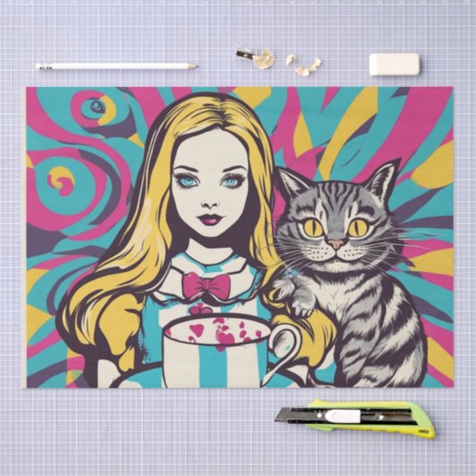 Een Wonderland Popart Decoupage Paper Tissuepapier (Craft)