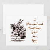 Een Wonderland-uitnodiging alleen voor je witte ko Kaart (Voorkant / Achterkant)