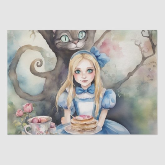 Een Wonderland Waterverf Decoupage Paper Tissuepapier (Voorkant)