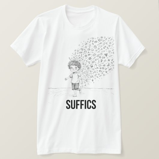 Een Wonderlust Kind | SUFFICS T-shirt (Design voorkant)