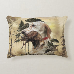 Een Woodcock met de Engelse setter Accent Kussen