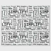 Eén Woord Collage Om Te Leven Door Cadeaupapier (Vlak)