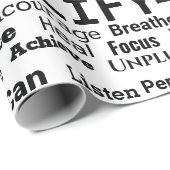 Een Woord Collage Om Van Te Leven Cadeaupapier (Rol Hoek)