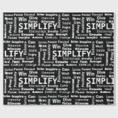 Een woord collage om van te leven cadeaupapier (Vlak)