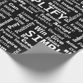 Een woord collage om van te leven cadeaupapier (Hoek)