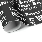 Een woord collage om van te leven cadeaupapier (Rol Hoek)