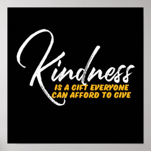 Één woord dat het Inspirerend Citaat van de Kindne Poster