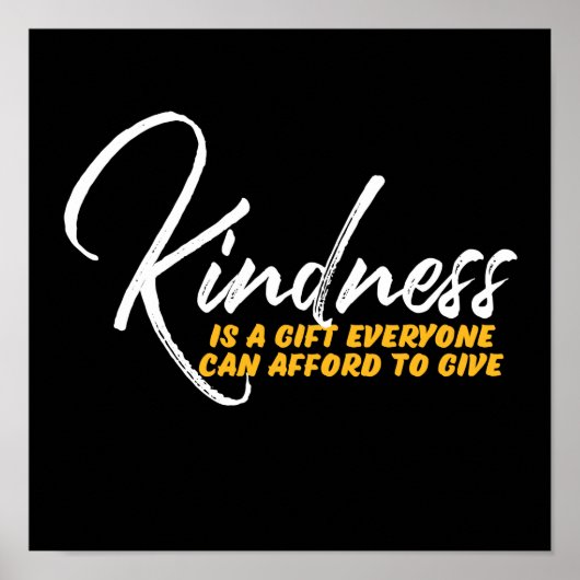 Één woord dat het Inspirerend Citaat van de Kindne Poster (Voorkant)