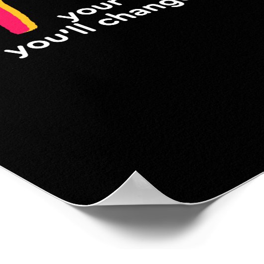 Eén woord dat Inspirerend prijsopgave wijzigen Poster (Hoek)