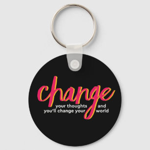 Eén woord dat Inspirerend prijsopgave wijzigen Sleutelhanger