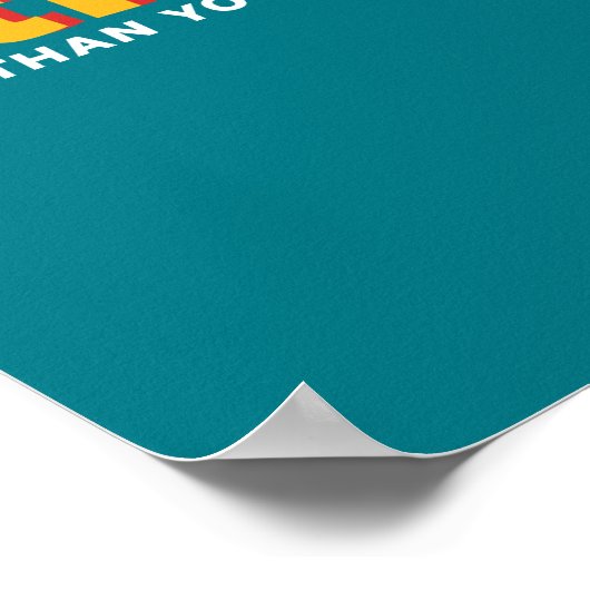 Één woord dat Sterker Inspirerend Citaat zegt Poster (Hoek)