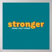 Één woord dat Sterker Inspirerend Citaat zegt Poster (Voorkant)