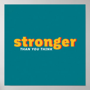 Één woord dat Sterker Inspirerend Citaat zegt Poster